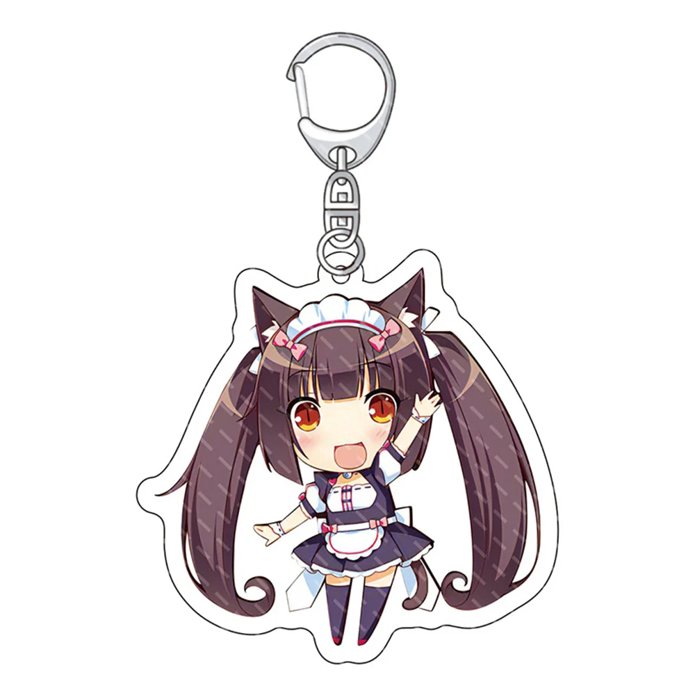 6CM Anime Nekopara Acrylic Keychain Model Cosplay Characters Ornament Accessories Goods Christmas Collection Gifts
