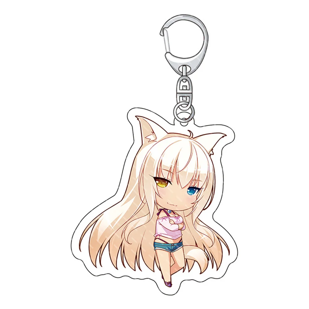 6CM Anime Nekopara Acrylic Keychain Model Cosplay Characters Ornament Accessories Goods Christmas Collection Gifts