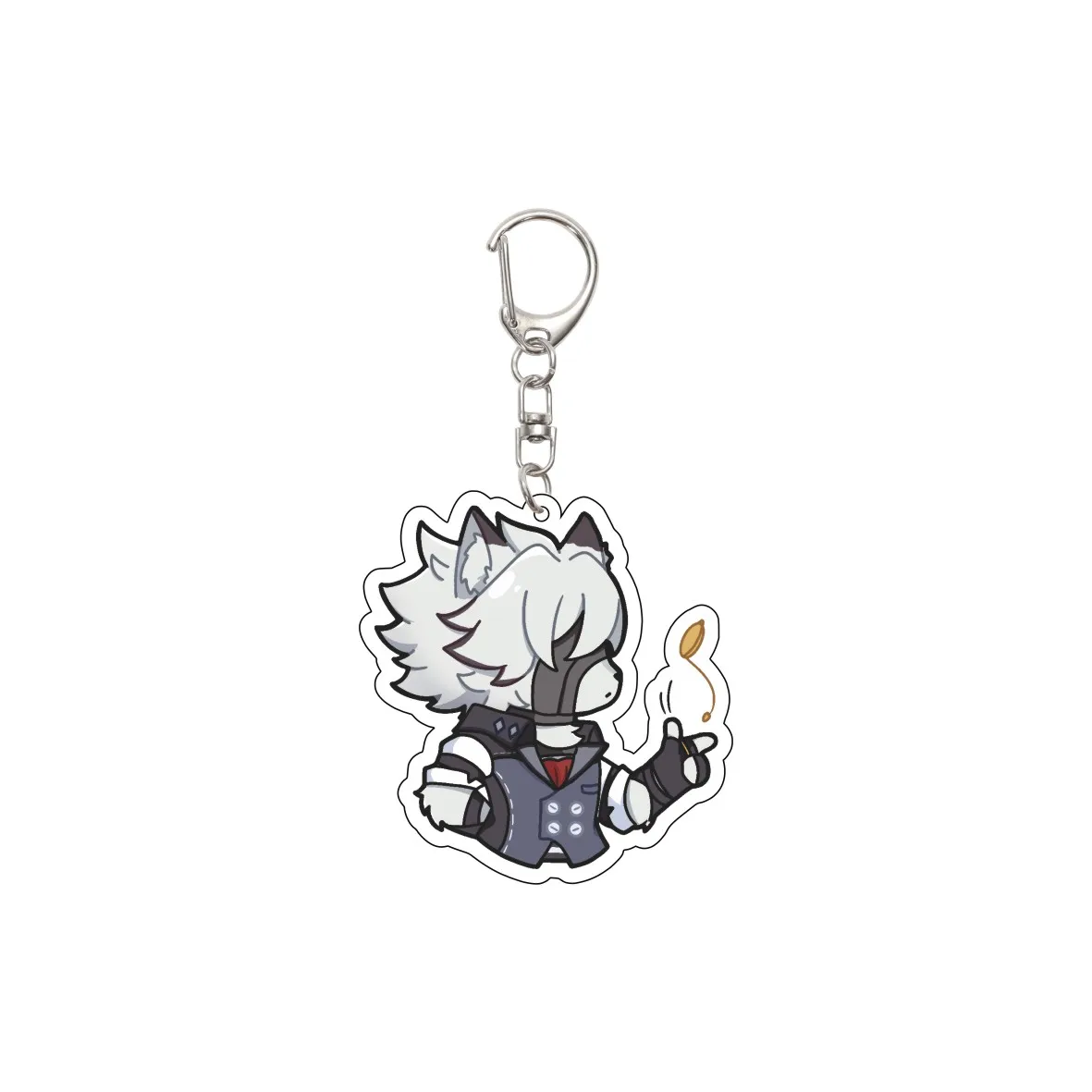 55MM Zenless Zone Zero games Keychain Von Lycaon Key Chain Acrylic Model Plate Christmas Gifts