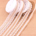 5 Meters Lace Ribbon White Fabric for Gift wrapping Christmas Wedding Decor DIY Crafts Elastic free lace Sewing accessories
