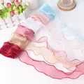 5 Meters Lace Ribbon White Fabric for Gift wrapping Christmas Wedding Decor DIY Crafts Elastic free lace Sewing accessories