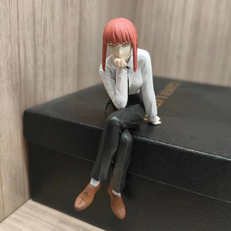14cm Hot Anime Chainsaw Man Figure Makima Anime Noodle Stopper Figure Model Collect Toys Computer Desk Decoration Christmas Gift