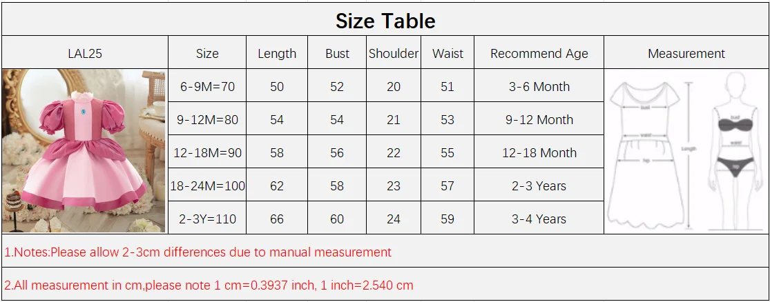 Peach Princess Dress Girl Cosplay Party Gown Baby Girls Christmas Carnival Dresses Toddler Fashion Holiday Weekend New Costumes