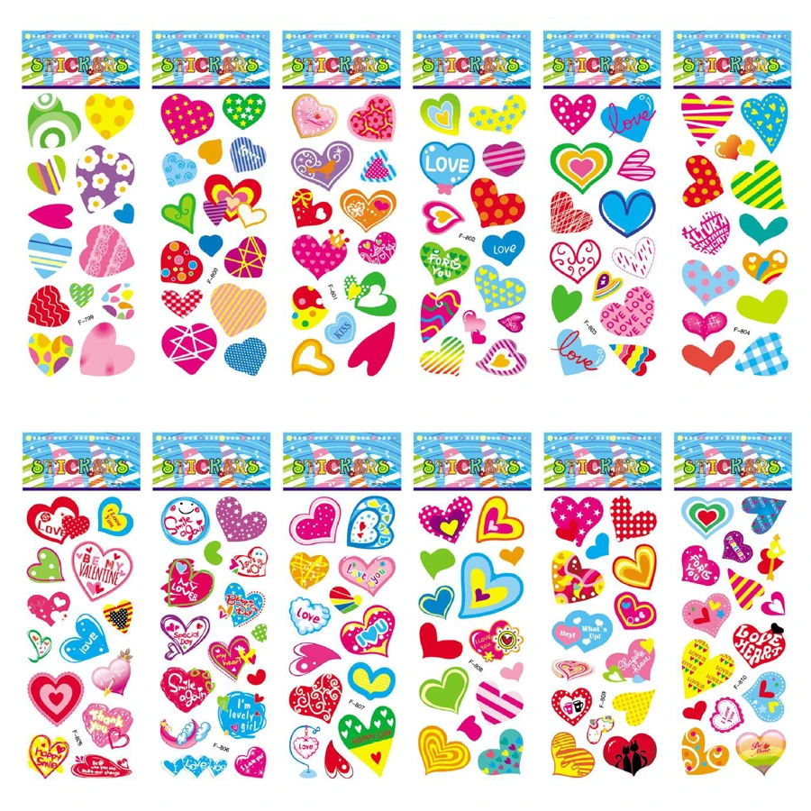 5 Sheets Kids Stickers Puffy Stickers for Children Birthday Christmas New Year Gift for Girl Boy Scrapbooking Cartoon Stickers
