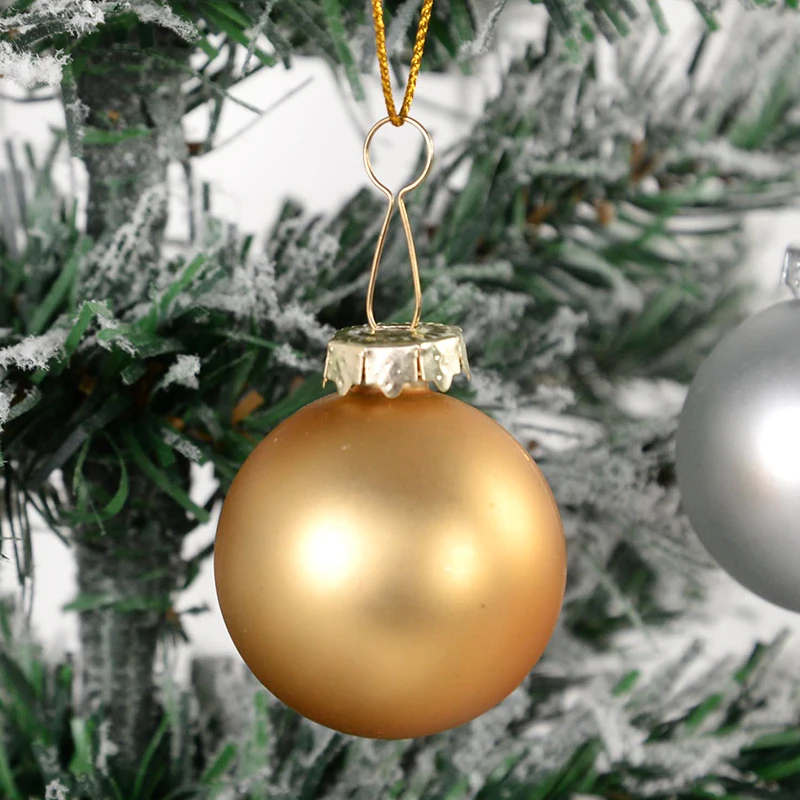50/100Pcs Gold Silver Christmas Ball Caps Xmas Ball Metal Hangers Ornaments For Christmas Tree Home Decor New Year Navidad Gifts