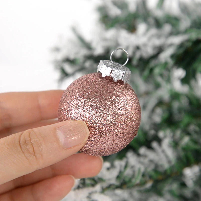 50/100Pcs Gold Silver Christmas Ball Caps Xmas Ball Metal Hangers Ornaments For Christmas Tree Home Decor New Year Navidad Gifts