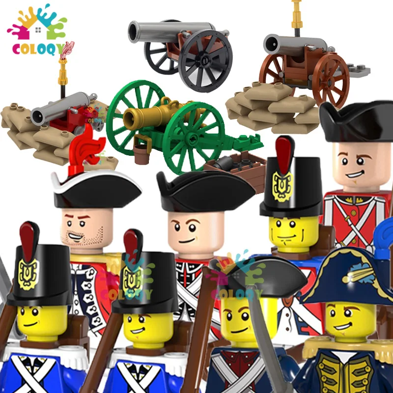 Kids Toys Imperial Navy Building Blocks Red Blue General Soldiers Set Mini Action Figures Toys For Kids Christmas Gifts