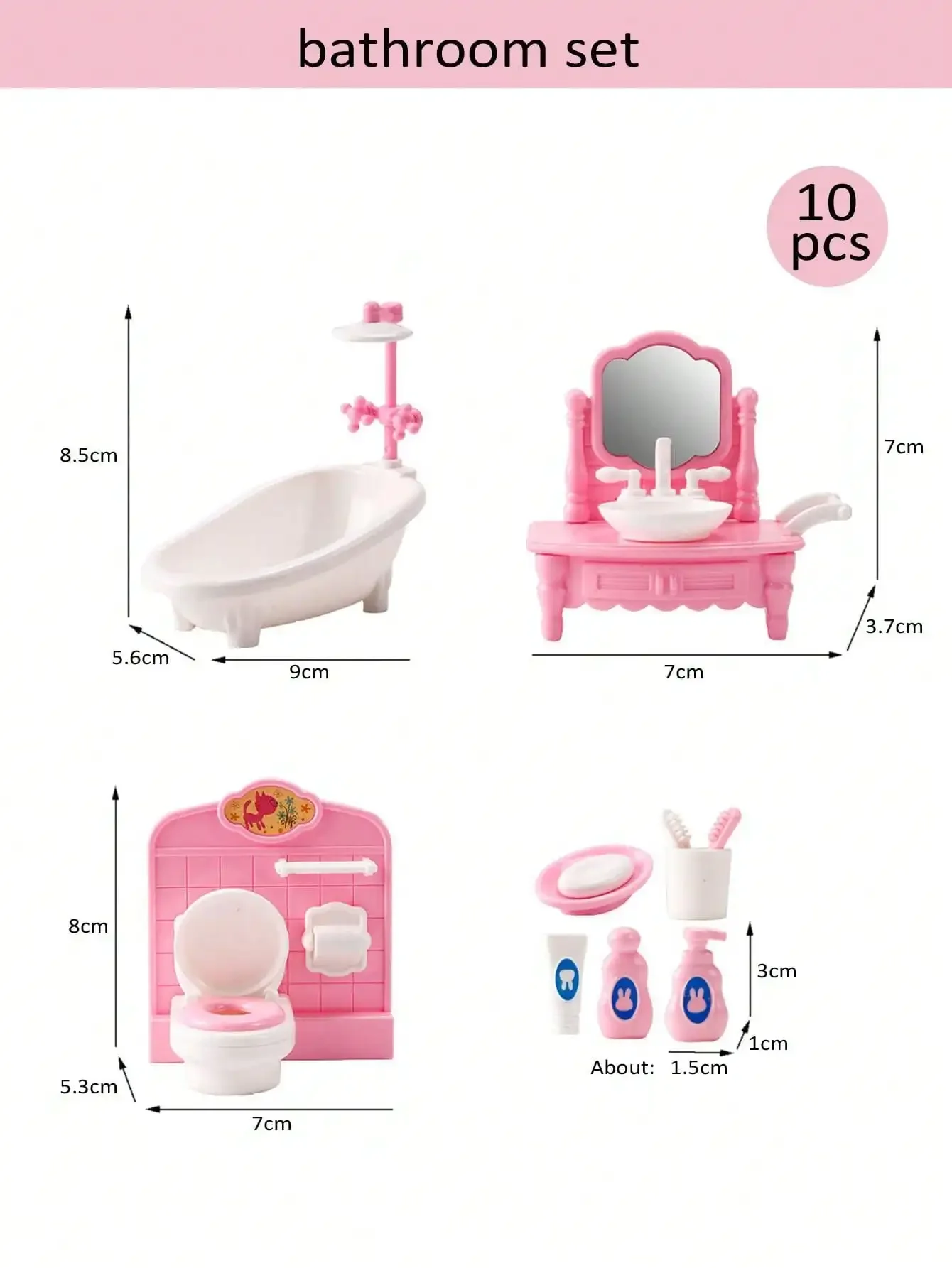 Children's Mini Doll House Accessories Pretend Play Toys Family Scene Bedroom Kitchen Birthday Christmas Children's Gift