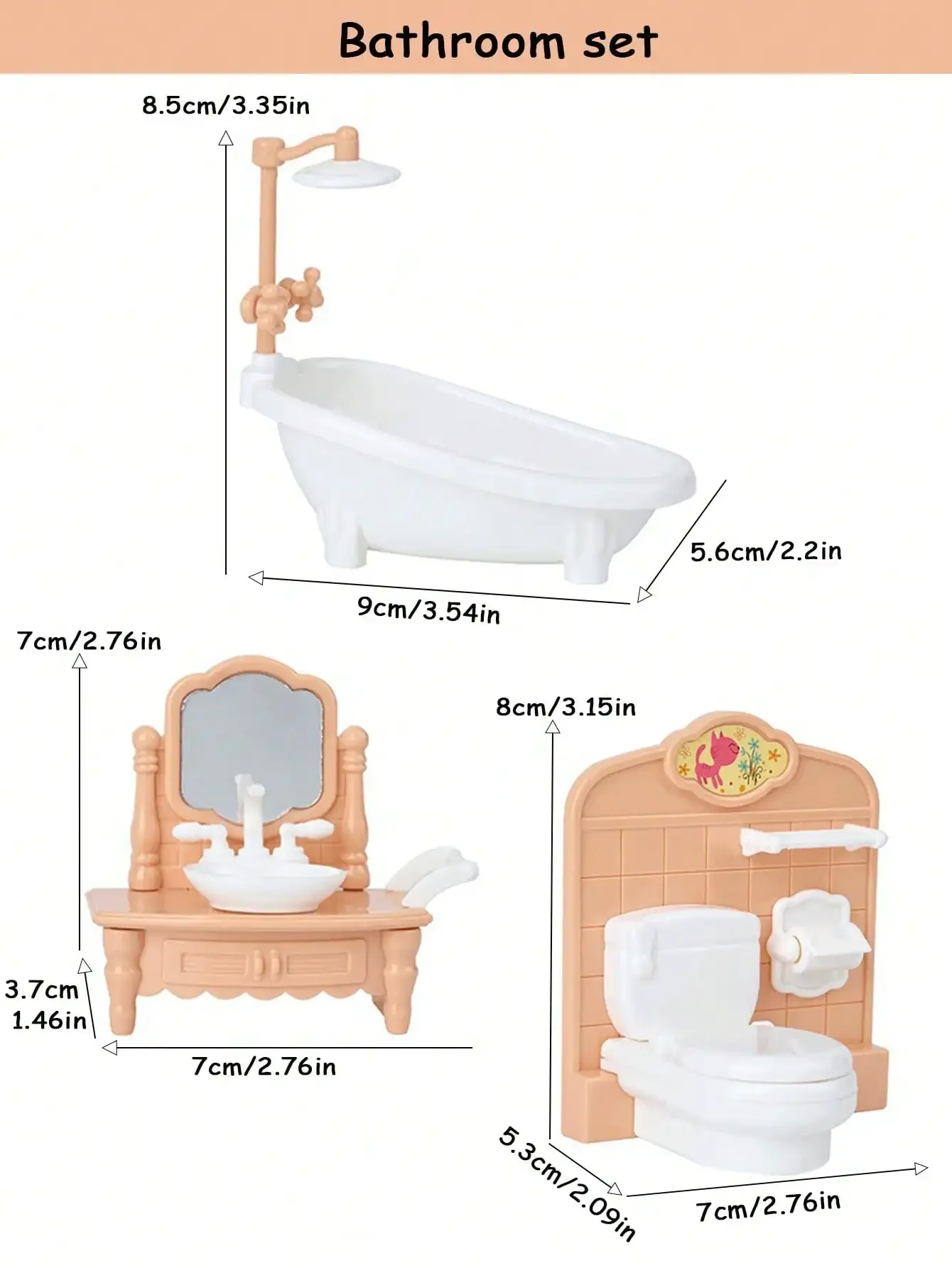 Children's Mini Doll House Accessories Pretend Play Toys Family Scene Bedroom Kitchen Birthday Christmas Children's Gift