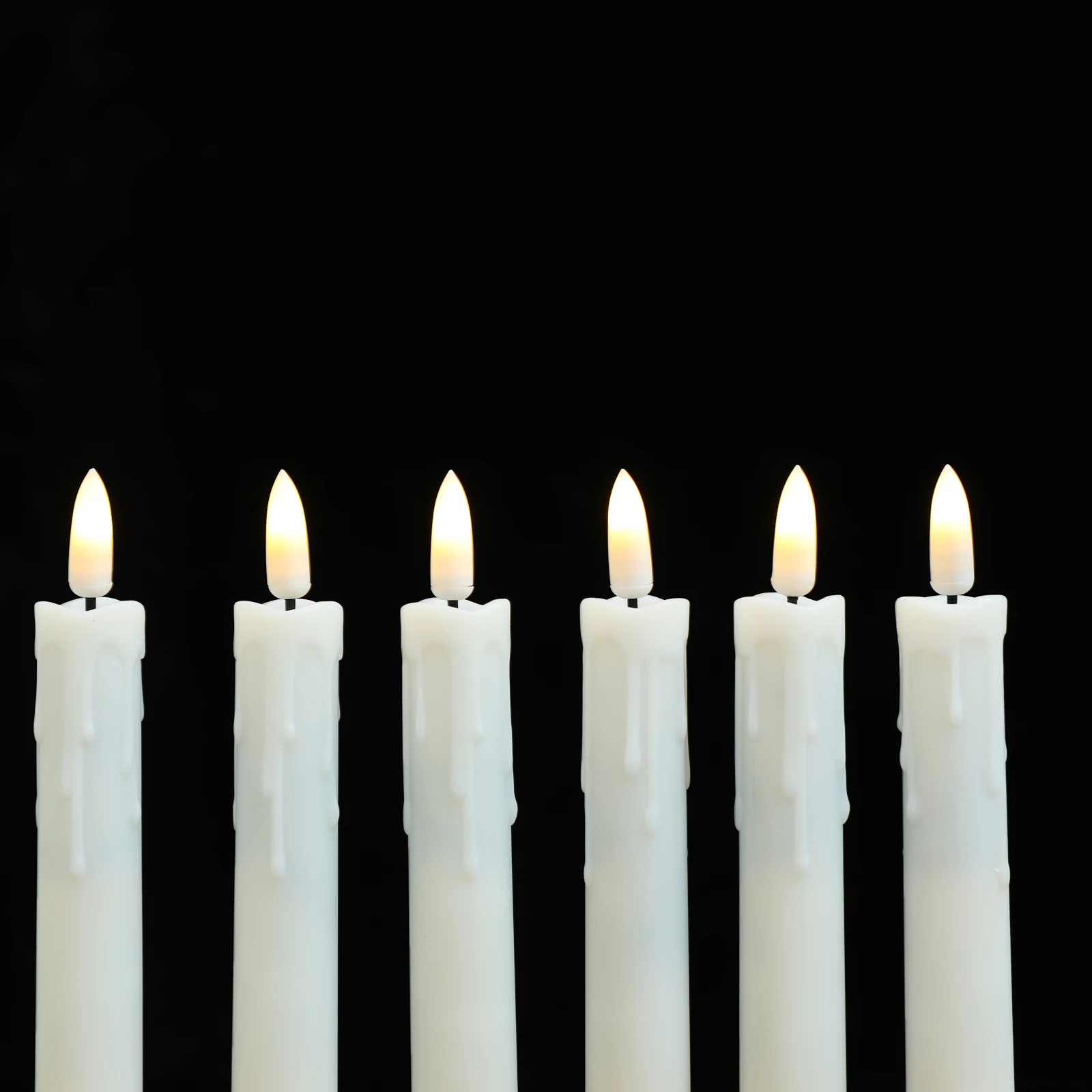 2/3/4 Pieces 7 inch Short Flameless LED Taper Candles With Remote Control,Plastic Realistic Flickering Christmas Candles