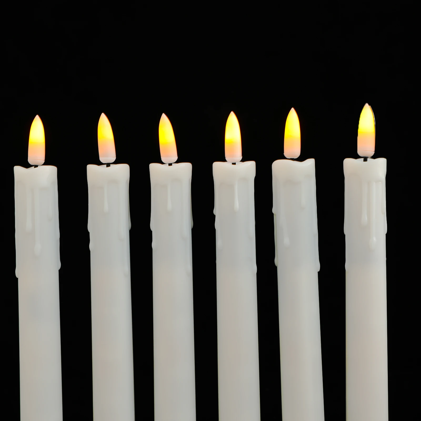 2/3/4 Pieces 7 inch Short Flameless LED Taper Candles With Remote Control,Plastic Realistic Flickering Christmas Candles