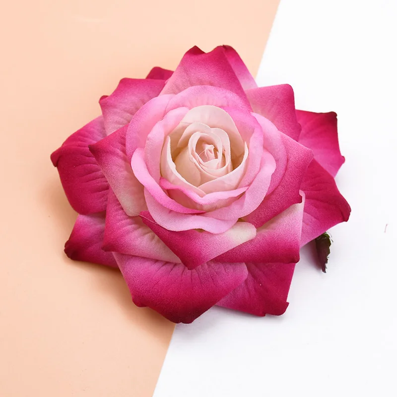 5/50/100pcs Wedding Decorative Plant Wall Flannel Roses Christmas Decorations for Home Scrapbooking Artificial Flowers Wholesale