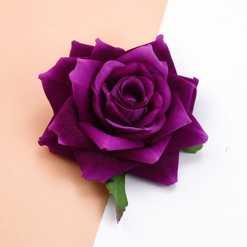 5/50/100pcs Wedding Decorative Plant Wall Flannel Roses Christmas Decorations for Home Scrapbooking Artificial Flowers Wholesale