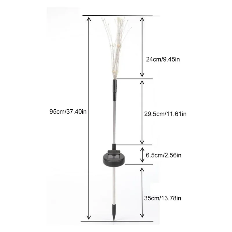 Solar Firework Lights Outdoor IP65 Waterproof Solar 8 Lighting Modes Fairy String Light Christmas Lighting Garden Decoration