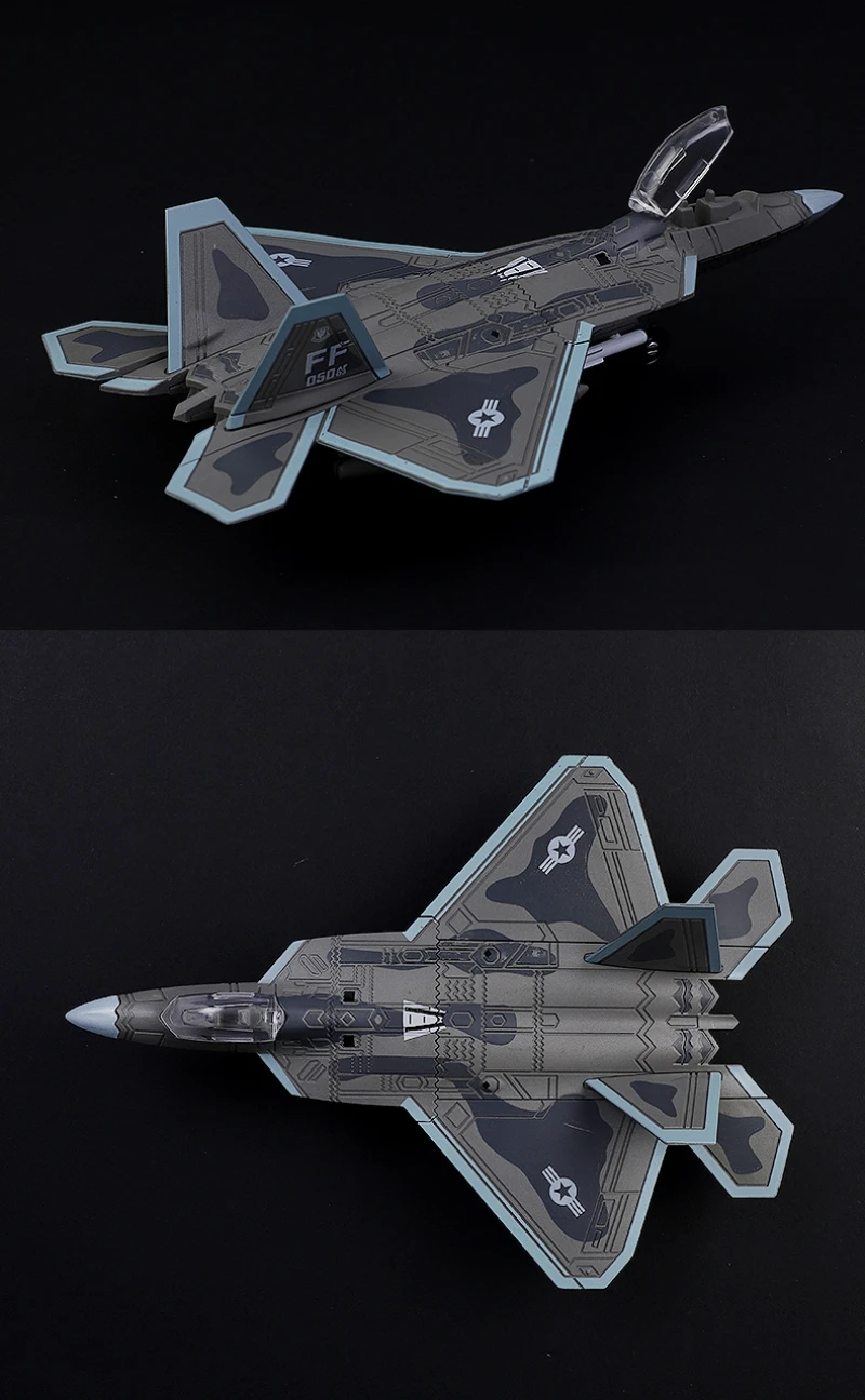 1/100 US F-22 Raptor Stealth Fighter Model Creative Military Series Building Blocks DIY Decor Assembled Toys For Christmas Gifts