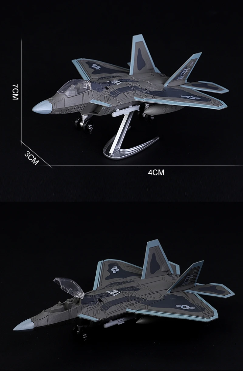1/100 US F-22 Raptor Stealth Fighter Model Creative Military Series Building Blocks DIY Decor Assembled Toys For Christmas Gifts