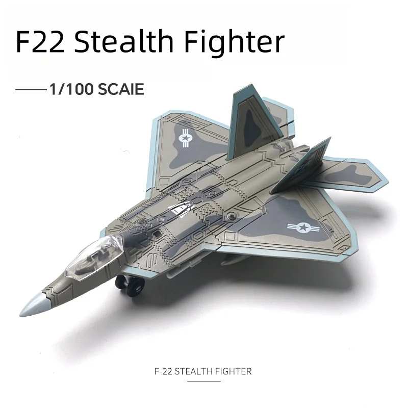 1/100 US F-22 Raptor Stealth Fighter Model Creative Military Series Building Blocks DIY Decor Assembled Toys For Christmas Gifts