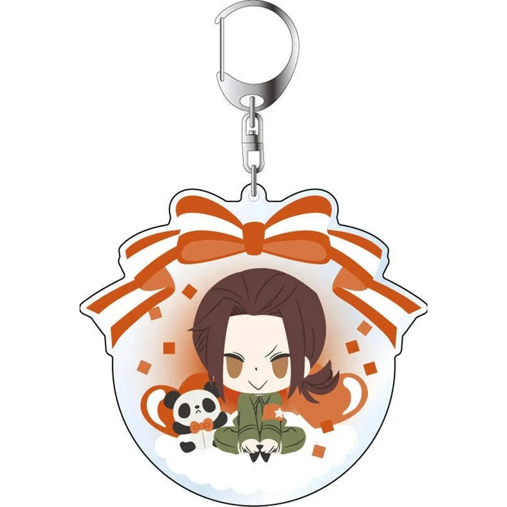 6CM Anime The Beautiful World Acrylic Keychain Model Cosplay Characters Ornament Accessories Christmas Collection Gifts