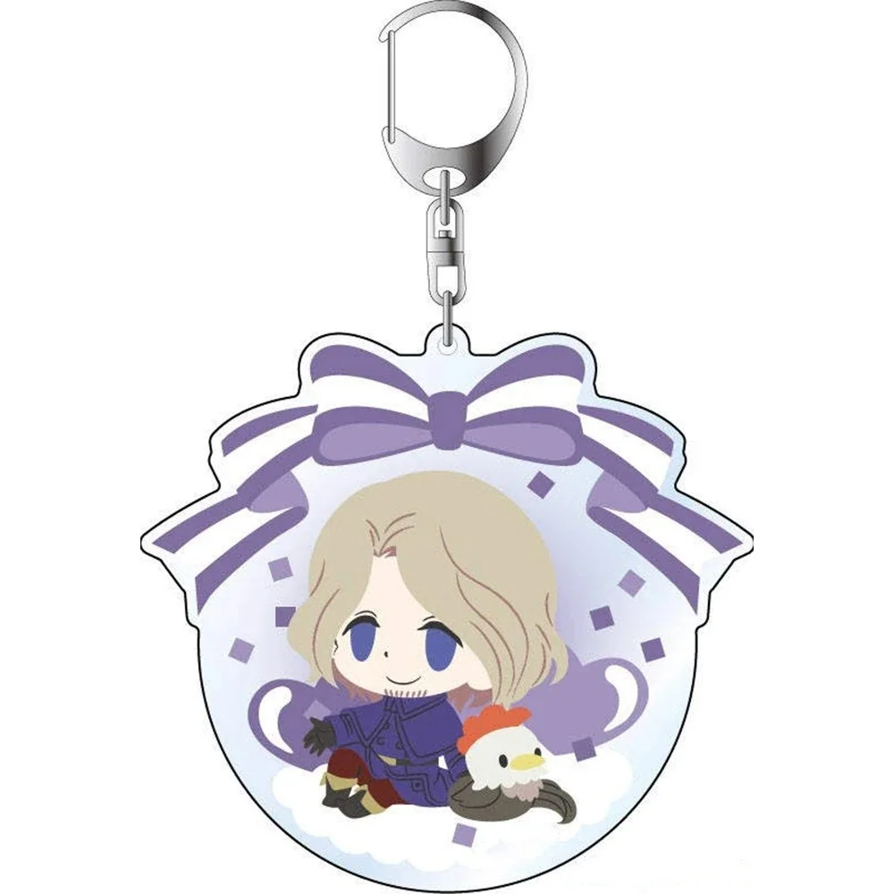 6CM Anime The Beautiful World Acrylic Keychain Model Cosplay Characters Ornament Accessories Christmas Collection Gifts
