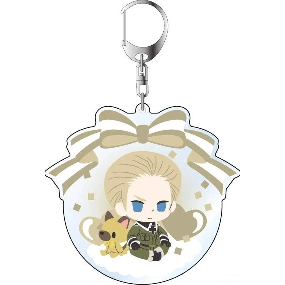 6CM Anime The Beautiful World Acrylic Keychain Model Cosplay Characters Ornament Accessories Christmas Collection Gifts