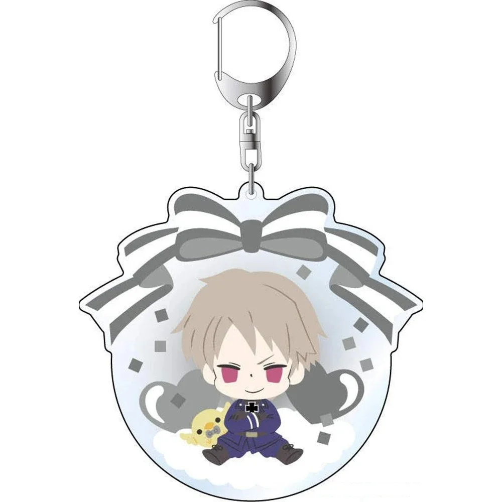 6CM Anime The Beautiful World Acrylic Keychain Model Cosplay Characters Ornament Accessories Christmas Collection Gifts