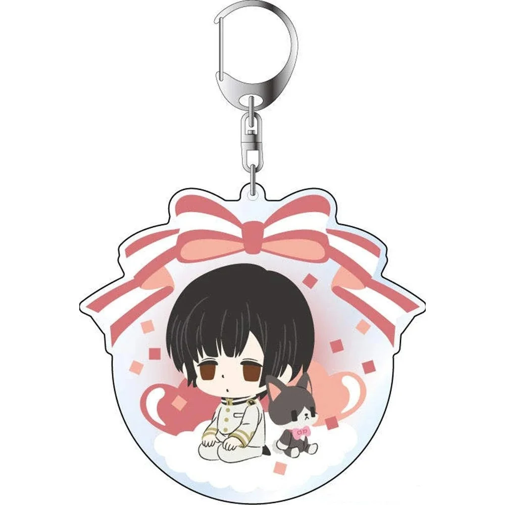 6CM Anime The Beautiful World Acrylic Keychain Model Cosplay Characters Ornament Accessories Christmas Collection Gifts