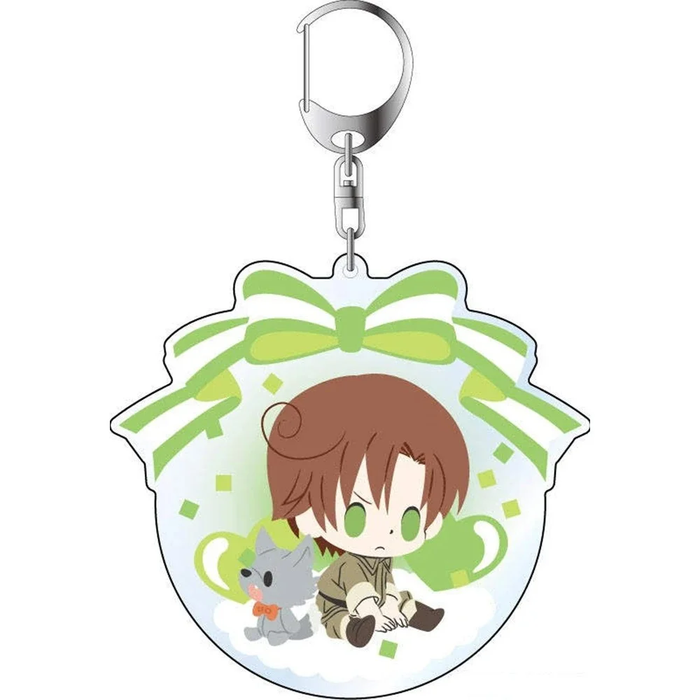 6CM Anime The Beautiful World Acrylic Keychain Model Cosplay Characters Ornament Accessories Christmas Collection Gifts