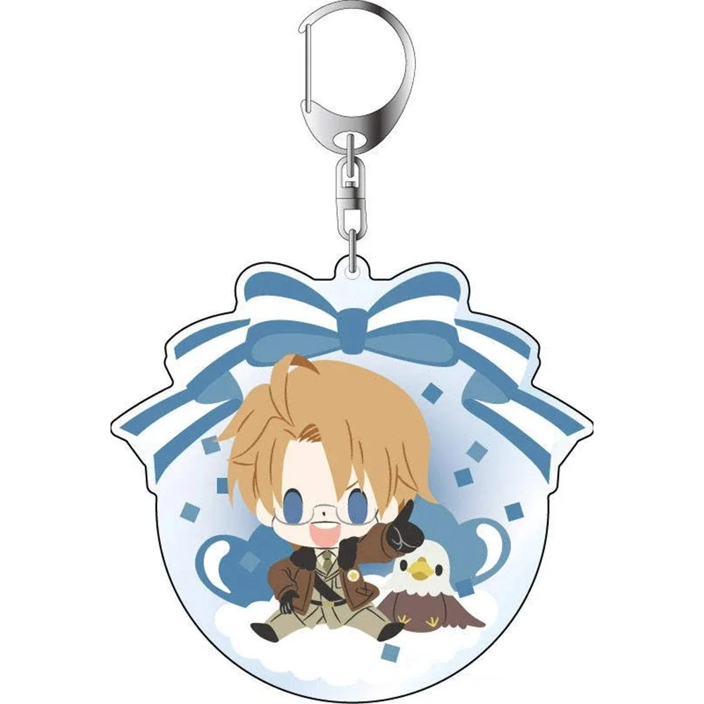 6CM Anime The Beautiful World Acrylic Keychain Model Cosplay Characters Ornament Accessories Christmas Collection Gifts