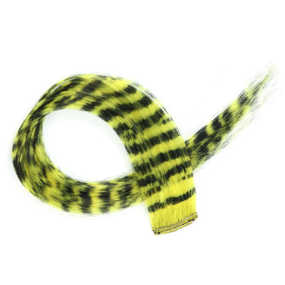 Christmas Stripe Printed Clip in Hair Extensions Synthetic Straight Hair Highlights Colorful 18 Inches Wig Hairpieces Girls