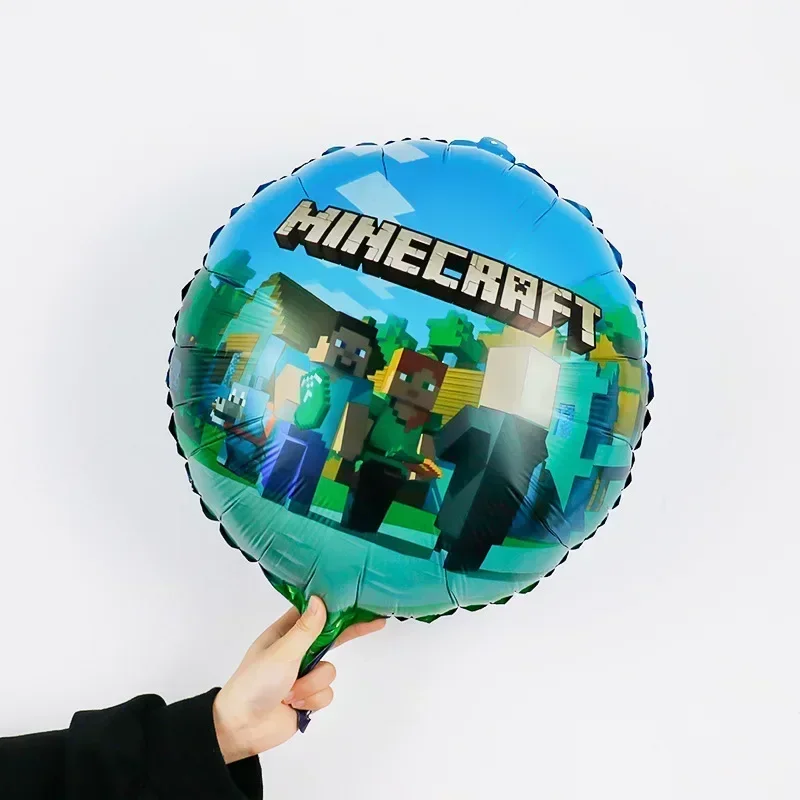 Minecrafte Birthday Party Decoration Aluminum Film Latex Balloon Home Party Decoration Supplies Halloween Christmas Decoration