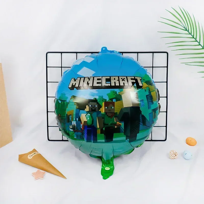 Minecrafte Birthday Party Decoration Aluminum Film Latex Balloon Home Party Decoration Supplies Halloween Christmas Decoration