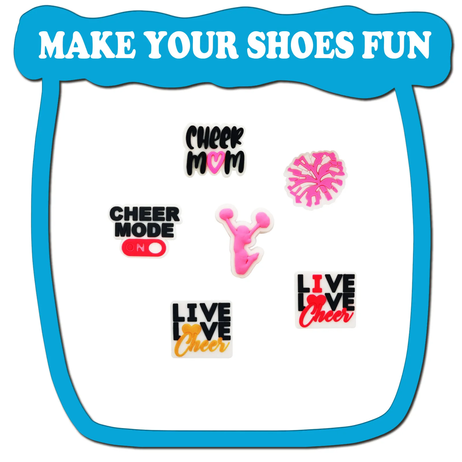 Random 30Pcs Shoe Charms , PVC Shoe Decorations Accessories for Christmas, Birthday, Party, Gift Shoes Pins for Men Women