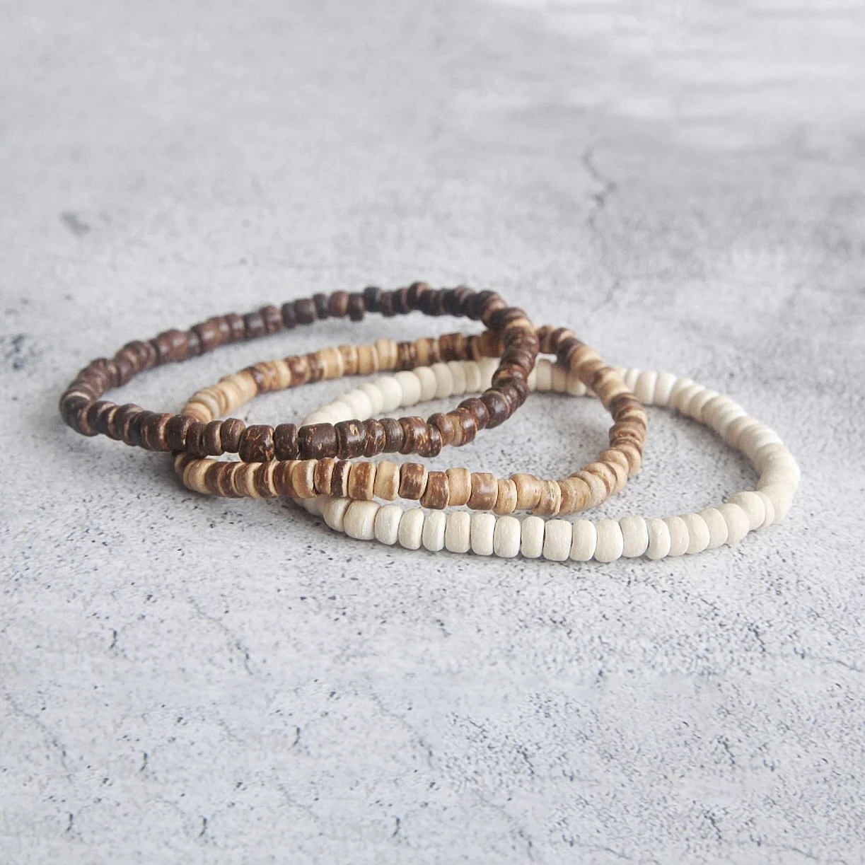 3pcs(1set), Surfer Bracelets, Boho Beaded Bracelet, Beach Bracelet, Men Bracelet Set, Christmas Gift, Gift for Him