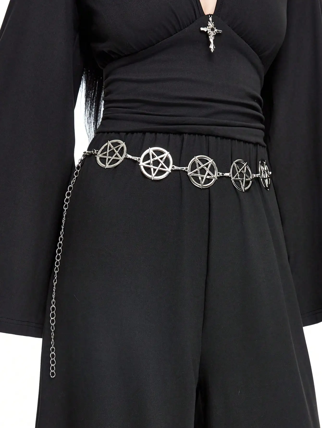 HERSHINE Women's Fashion Five-Pointed Star Waist Chain, Y2K Gothic Punk Style Elegant Party Accessory,spring,summer,Christmas