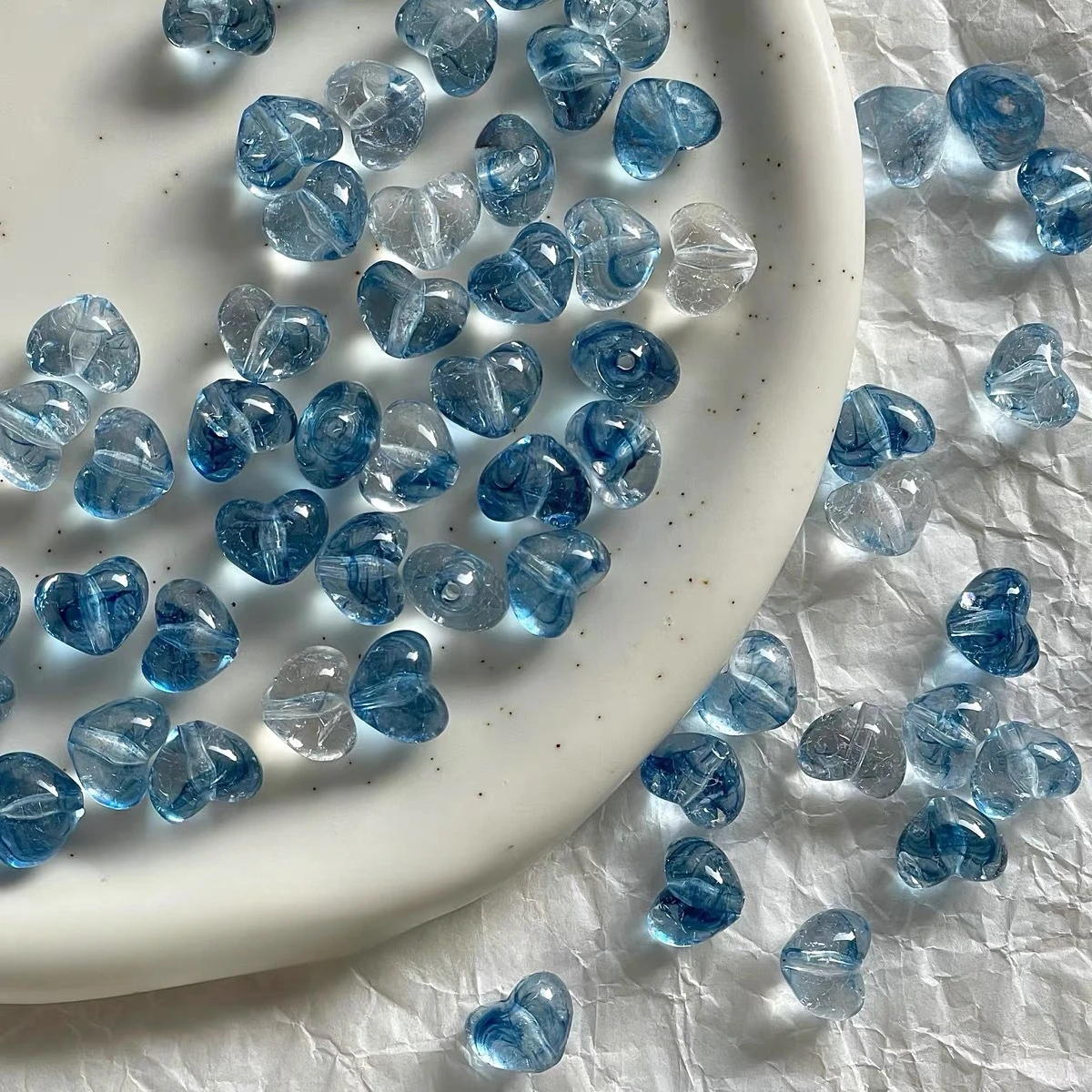 30 Pcs, 10*12mm, Fashionable, Multi-Color, Love Beads, Candy Color, Diy, Jewelry Making Materials, Suitable for Bracelets, Necklaces, Keychains, Christmas Handicrafts and Accessories