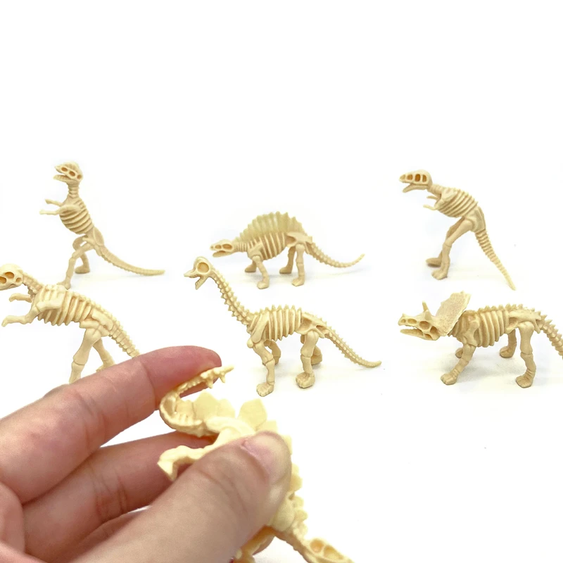 12pcs/set Jurassic Dinosaurs Skeleton Model Archaeology Tyrannosaurus Pterosaur Home Decoration Toys For Christmas Gifts