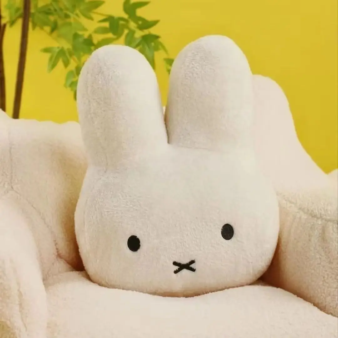 Kawaii Miffy Plush Pillow Cute Sweet Doll Toy Creative Room Decoration Cartoon Ornament Birthday Christmas Gift