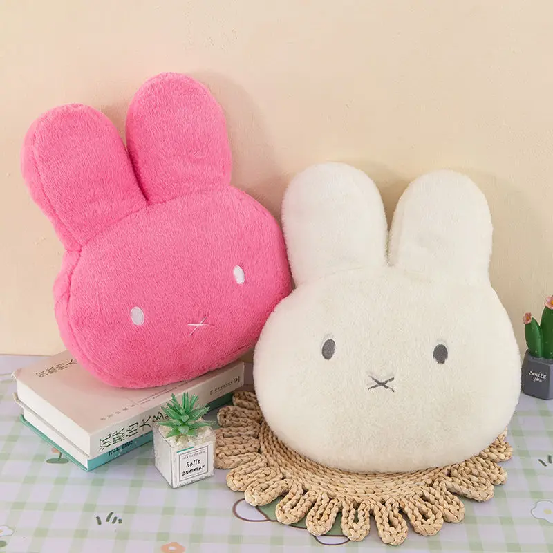 Kawaii Miffy Plush Pillow Cute Sweet Doll Toy Creative Room Decoration Cartoon Ornament Birthday Christmas Gift