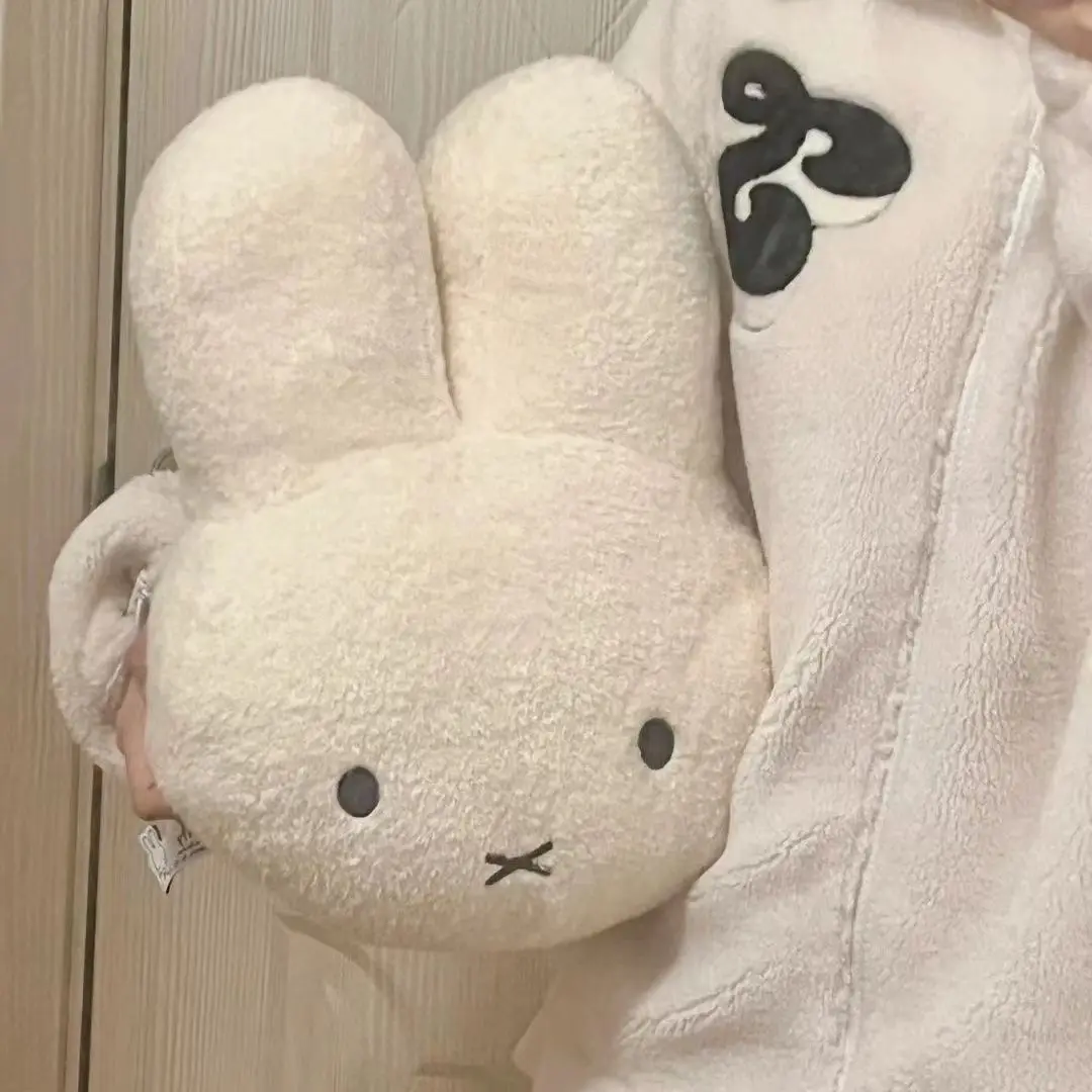 Kawaii Miffy Plush Pillow Cute Sweet Doll Toy Creative Room Decoration Cartoon Ornament Birthday Christmas Gift