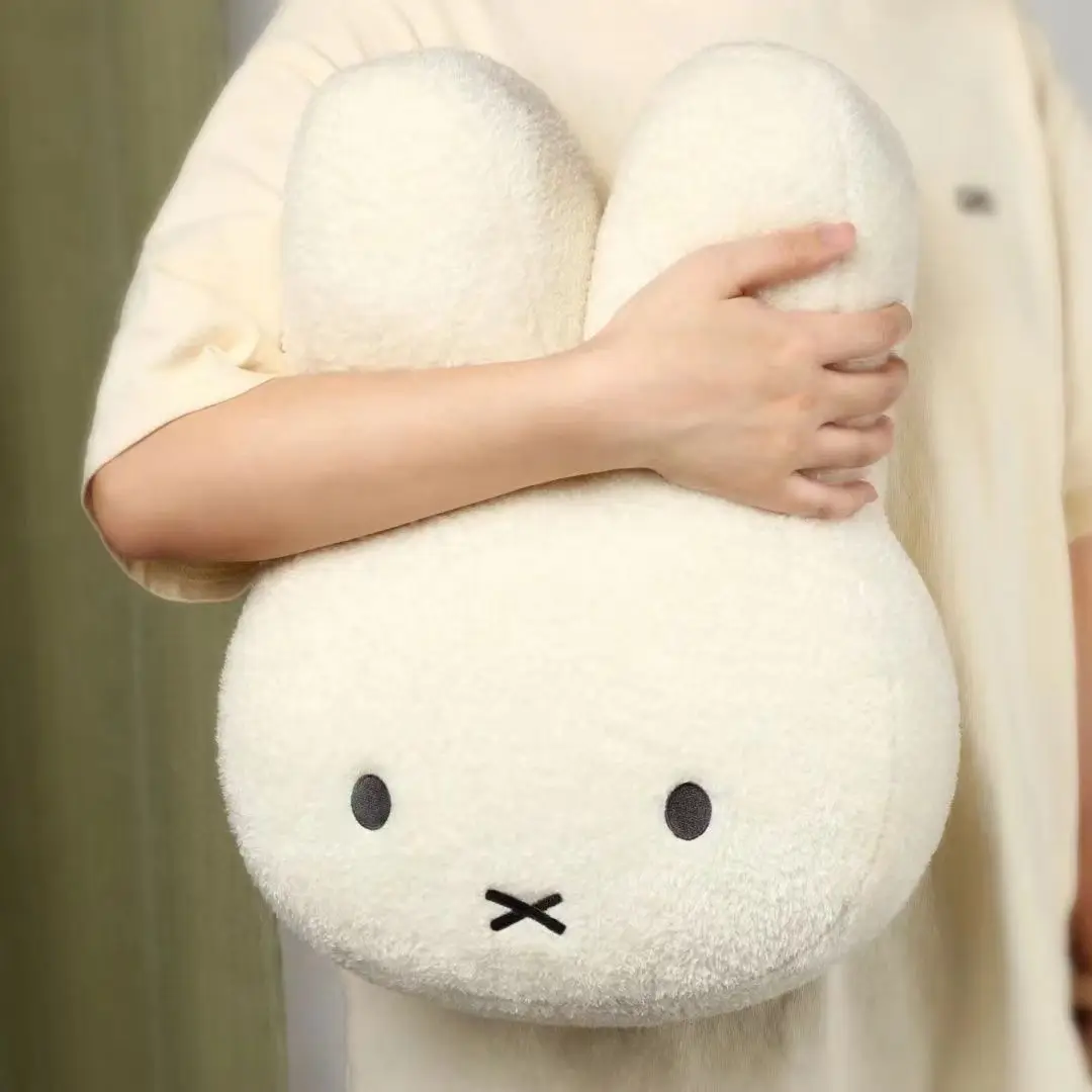 Kawaii Miffy Plush Pillow Cute Sweet Doll Toy Creative Room Decoration Cartoon Ornament Birthday Christmas Gift