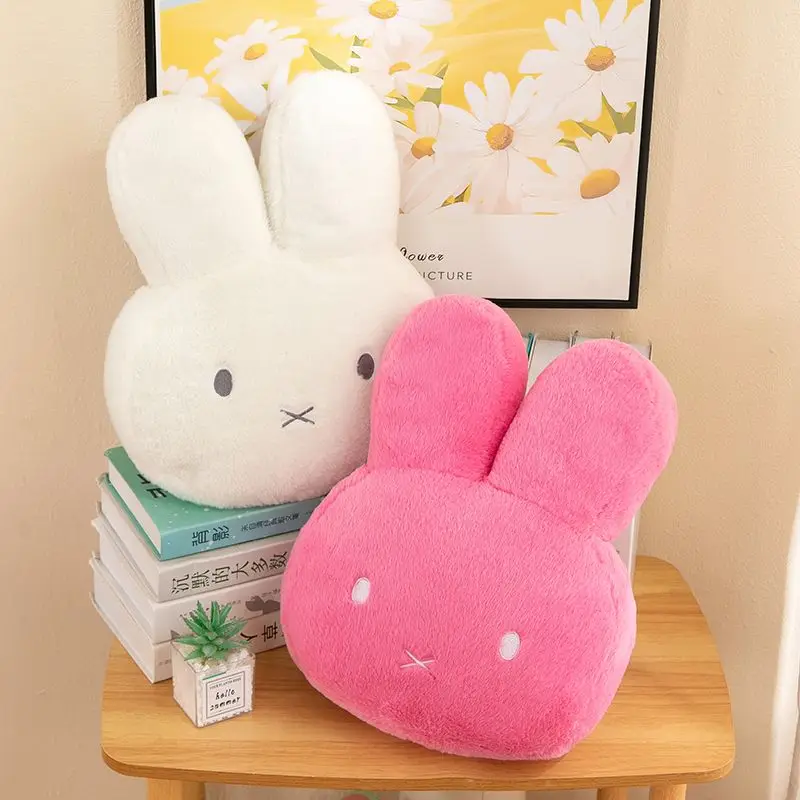 Kawaii Miffy Plush Pillow Cute Sweet Doll Toy Creative Room Decoration Cartoon Ornament Birthday Christmas Gift