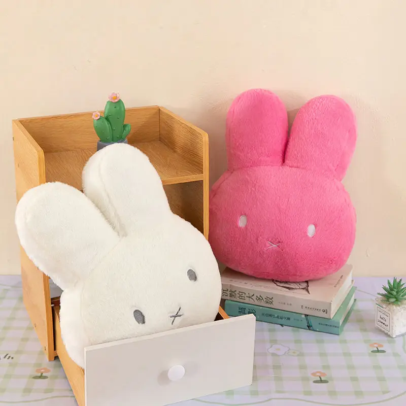 Kawaii Miffy Plush Pillow Cute Sweet Doll Toy Creative Room Decoration Cartoon Ornament Birthday Christmas Gift