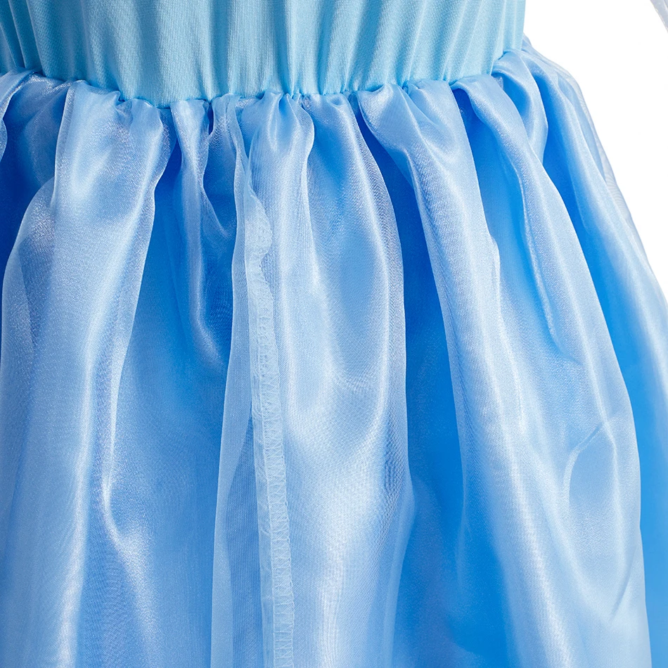 Children Princess Fancy Costume Elsa Party Carnival White Dress Up for Girl Christmas Birthday Cosplay Belle Snowflake Vestidoes