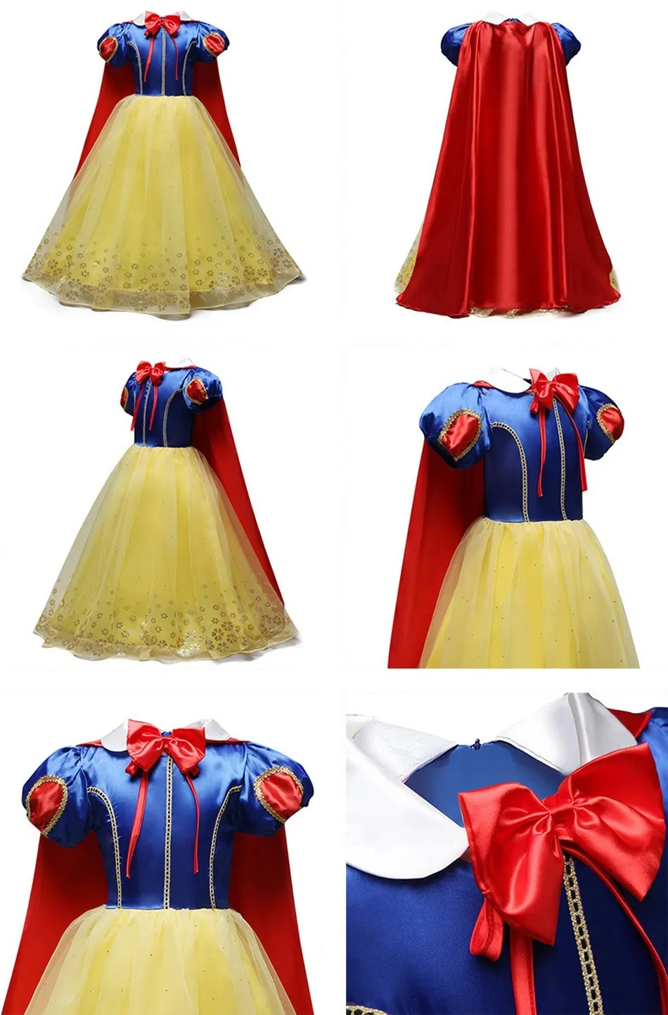 Children Princess Fancy Costume Elsa Party Carnival White Dress Up for Girl Christmas Birthday Cosplay Belle Snowflake Vestidoes