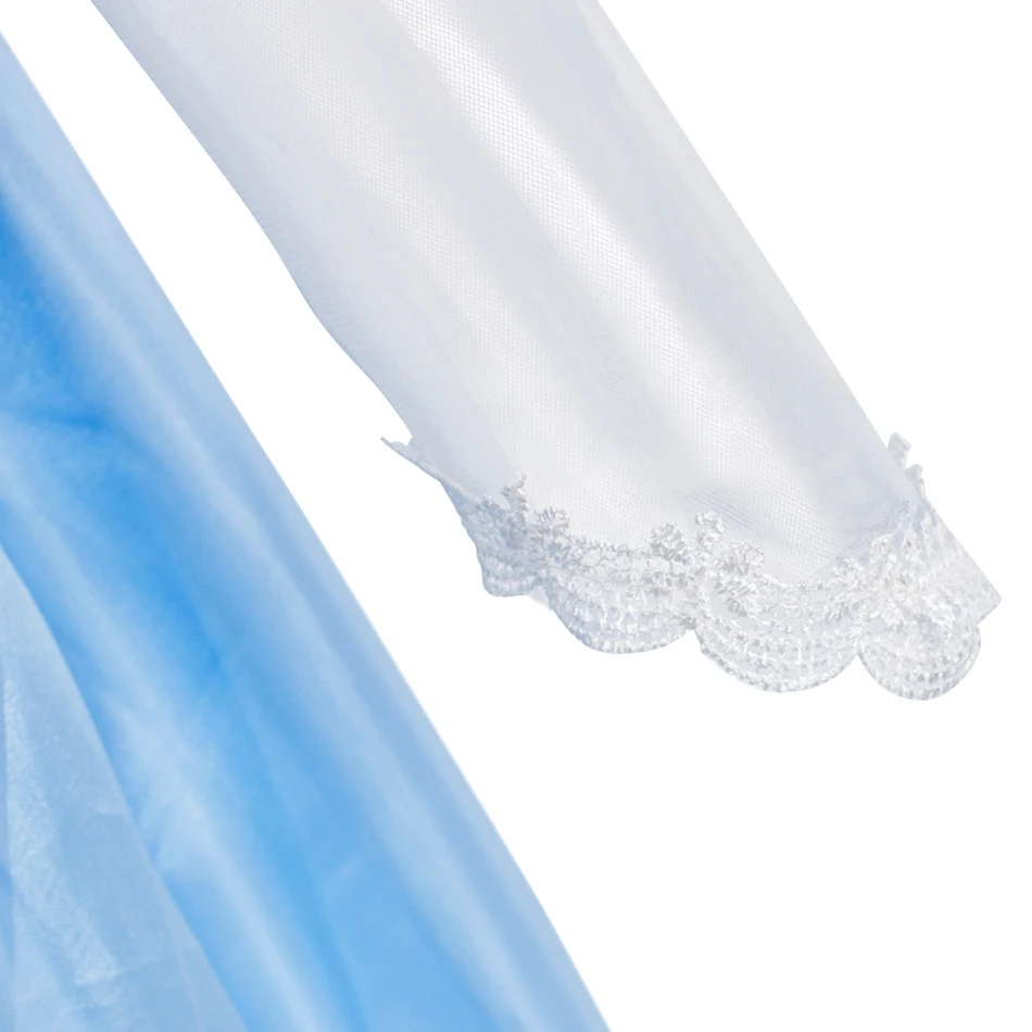 Children Princess Fancy Costume Elsa Party Carnival White Dress Up for Girl Christmas Birthday Cosplay Belle Snowflake Vestidoes