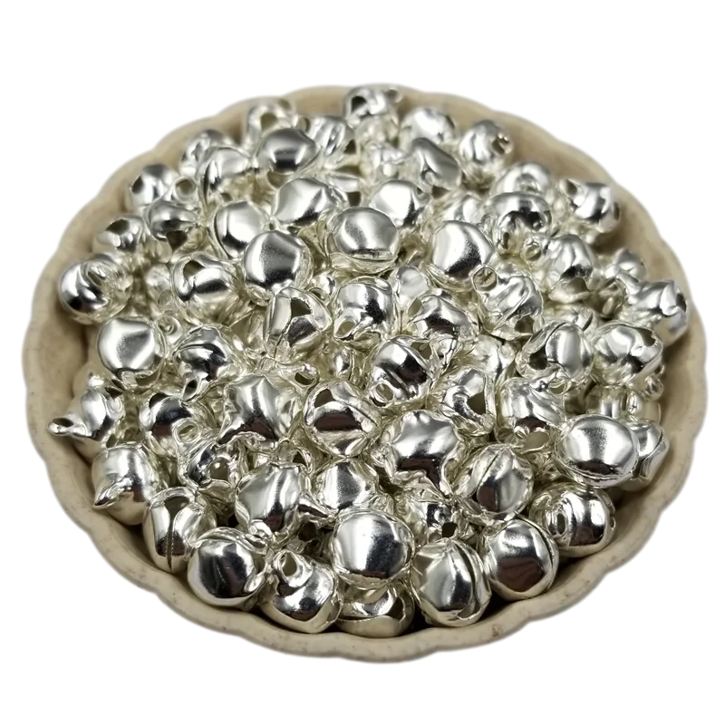 1bag Golden Silvery Christmas Jingle Bells Pendant Jewelry Making   Craft DIY Handmade Iron Bells Accessories Wholesale