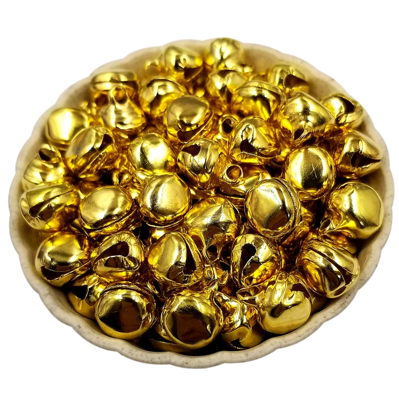 1bag Golden Silvery Christmas Jingle Bells Pendant Jewelry Making   Craft DIY Handmade Iron Bells Accessories Wholesale