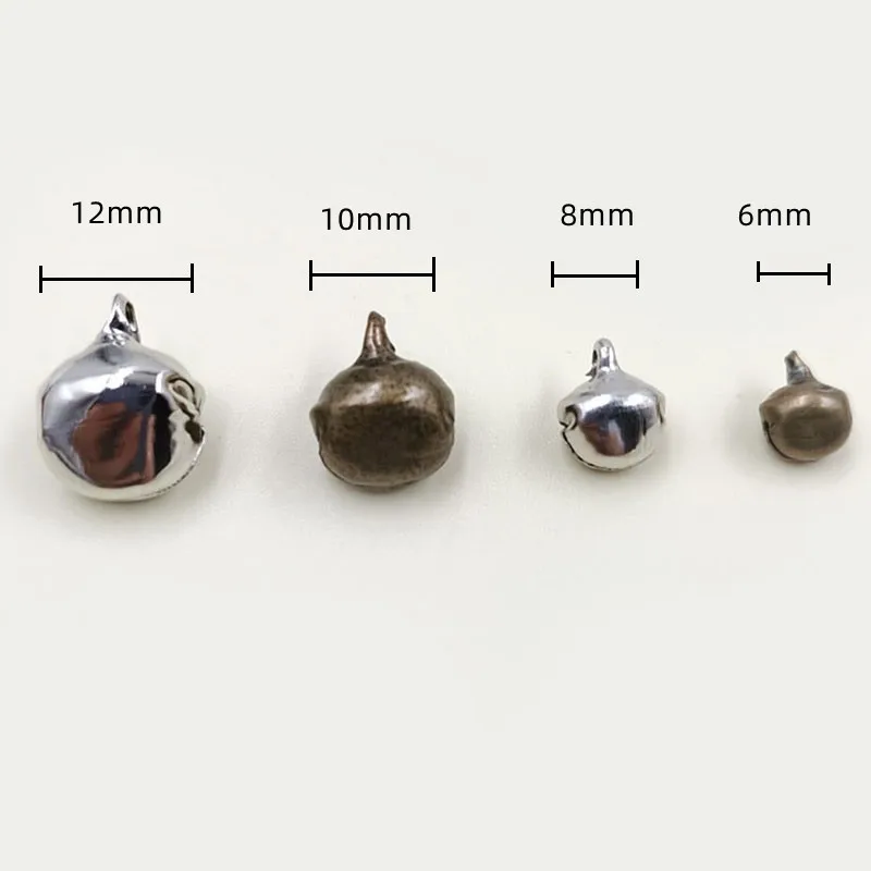 1bag Golden Silvery Christmas Jingle Bells Pendant Jewelry Making   Craft DIY Handmade Iron Bells Accessories Wholesale