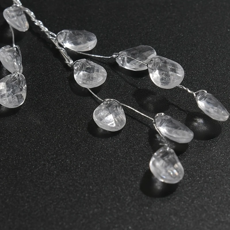 5 Pieces/35CM Short Acrylic Crystal Pendant for Christmas Tree Decoration, DIY Wedding Party Decoration Beads