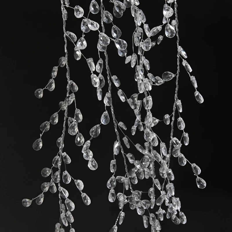5 Pieces/35CM Short Acrylic Crystal Pendant for Christmas Tree Decoration, DIY Wedding Party Decoration Beads